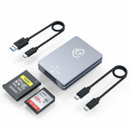 CFexpress Type A and SD Dual-Slot Memory Card Reader, 10Gbps USB 3.2 Gen 2 Type