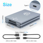 CFexpress Type A and SD Dual-Slot Memory Card Reader, 10Gbps USB 3.2 Gen 2 Type