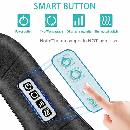 AERLANG Shiatsu Back and Neck Massager, Back Massager Deep Tissue Kneading Neck