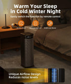 BREEZOME Space Heater for Indoor Use, 1500W Fast Heating Electric Heater with