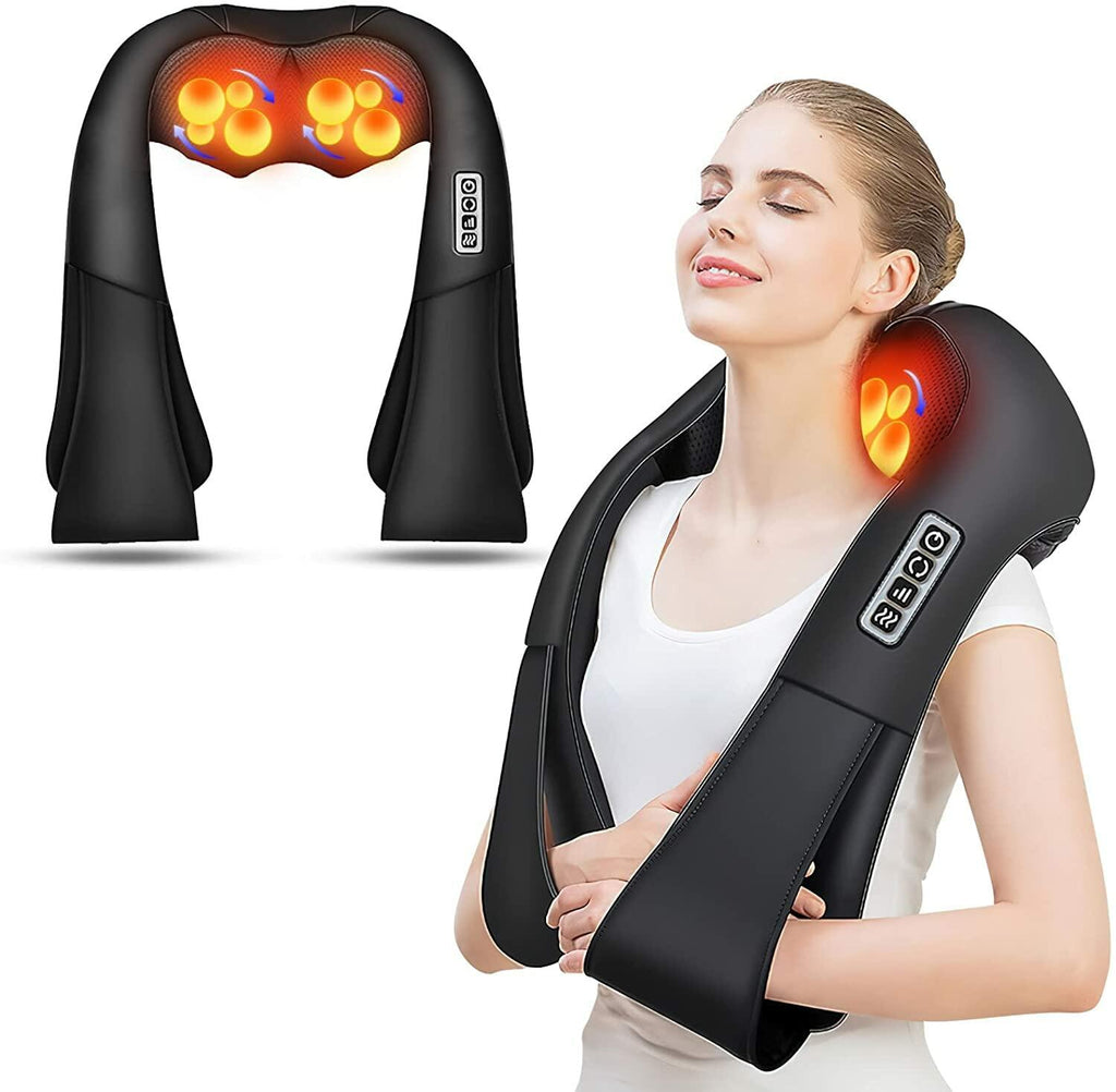 AERLANG Shiatsu Back and Neck Massager, Back Massager Deep Tissue Kneading Neck