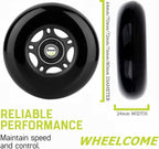 WHEELCOME Inline Skate Wheels Outdoor & Indoor Blade Roller Skate Wheels 85a