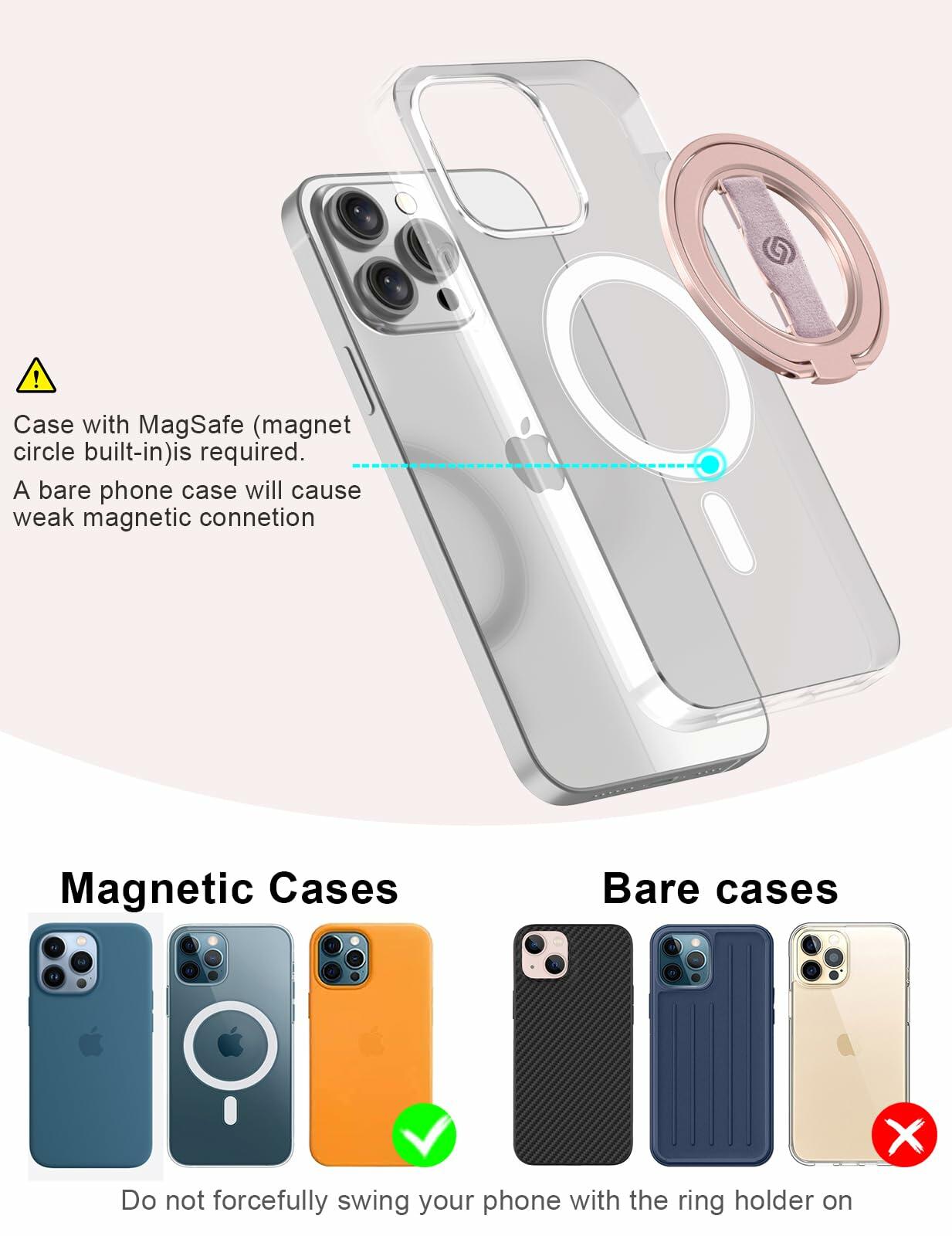 EWA MagOne 3rd Gen [Compatible with MagSafe] Phone Grip Stand with Finger Strap,