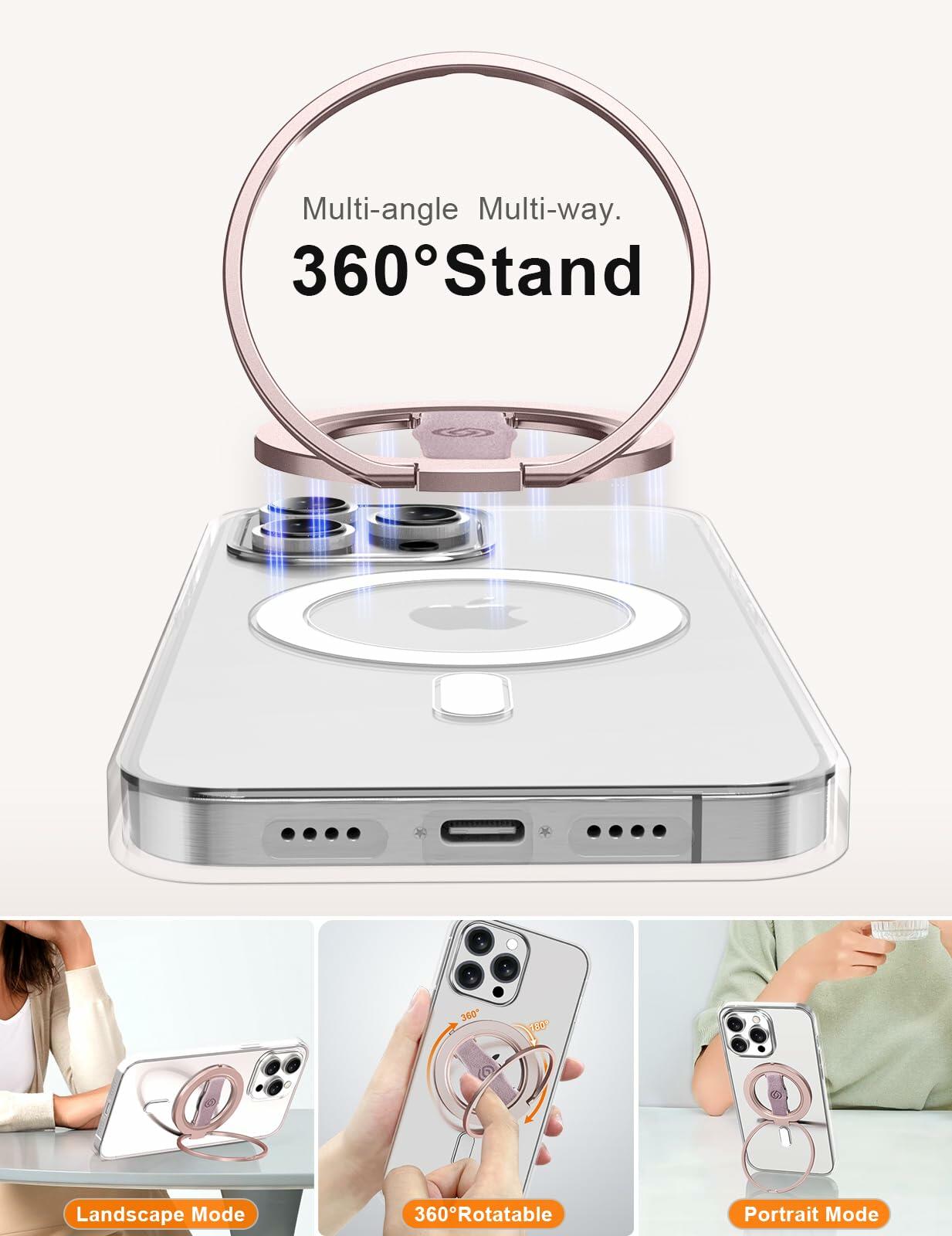 EWA MagOne 3rd Gen [Compatible with MagSafe] Phone Grip Stand with Finger Strap,