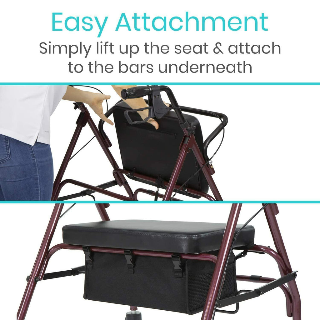 Vive Rollator Accessories Bag - Under Seat Rollator Walker Basket for Seniors -