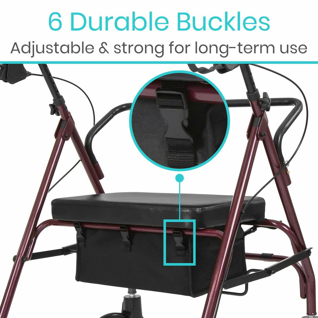 Vive Rollator Accessories Bag - Under Seat Rollator Walker Basket for Seniors -