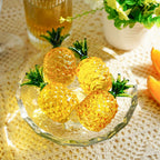 KRISININE Glass Fruit Decor Crystal Pineapple Figurine Collectibles Hand Blown