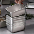 Souso 6pcs Stainless Steel Stacking Food Containers with Lids, Reusable Snack &