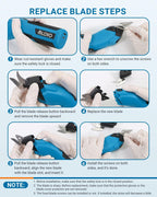 VLOXO Cordless Cardboard Cutter, 4V Rechargeable Electric Scissors Carpet Super