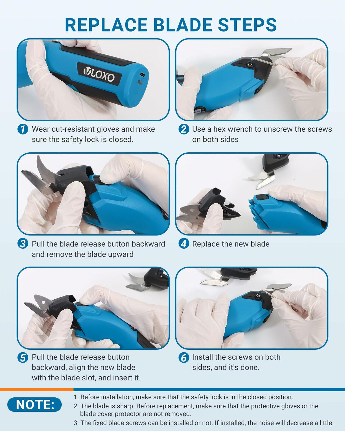 VLOXO Cordless Cardboard Cutter, 4V Rechargeable Electric Scissors Carpet Super