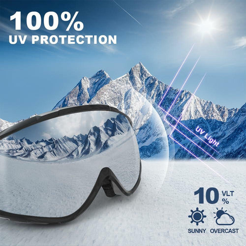 findway Ski Goggles OTG - Over Glasses Snow/Snowboard Goggles for Men, Women &