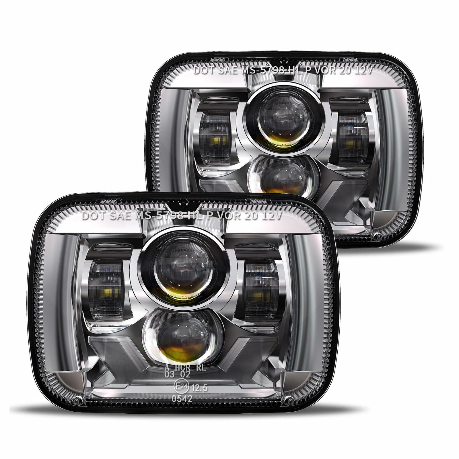 HWSTAR New 180W 1000% Bright H6054 5x7 7x6 Led Headlights Compatible with Jeep