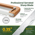 keechee Bread Pilot Adjustable Bread Knife – Upgraded Bread Slicer for Homemade
