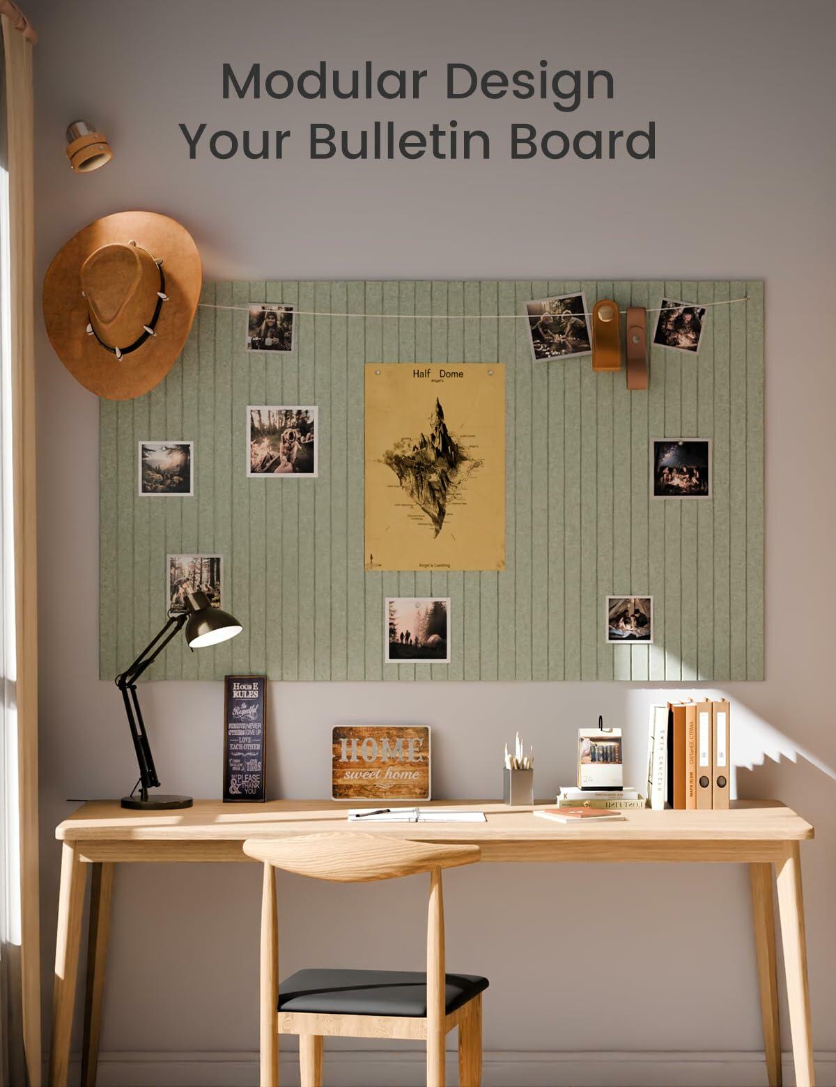 Fluxynara Large Felt Bulletin Board 48" x 36" Cork Board Alternative-12 Pack