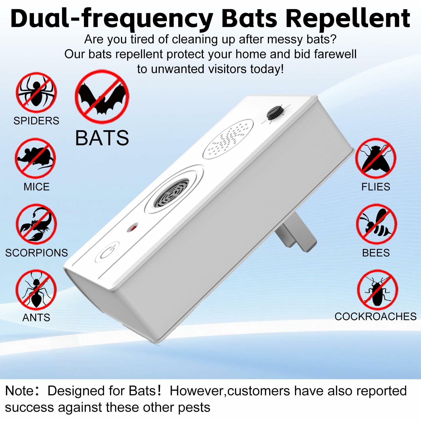 4Pack Upgraded Bat Repellent Deterrent Devices for Attic, Ultrasonic Bat