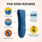 MERIDIAN The Trimmer Original - Body Hair Trimmer for Men, Electric Shaver for