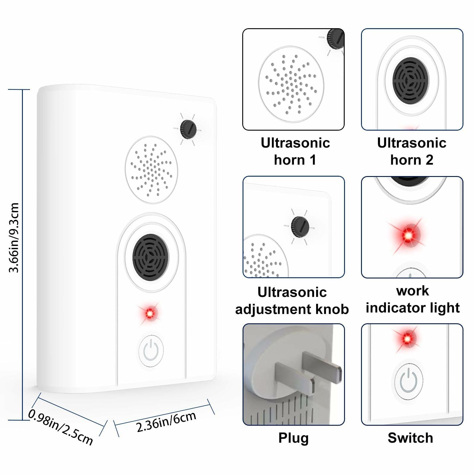 4Pack Upgraded Bat Repellent Deterrent Devices for Attic, Ultrasonic Bat