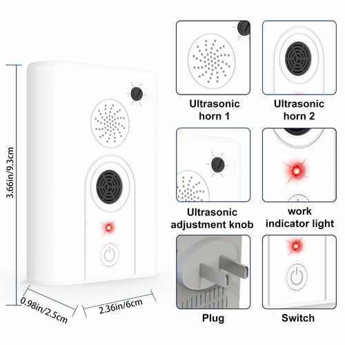 4Pack Upgraded Bat Repellent Deterrent Devices for Attic, Ultrasonic Bat