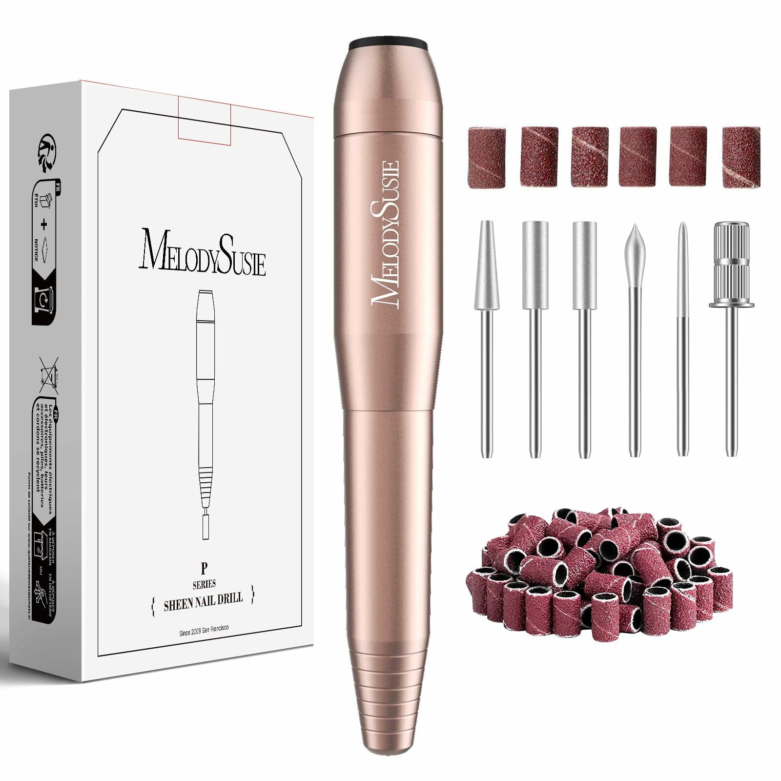 MelodySusie Pen-Shaped Portable USB Nail Drill, PC120I 20000RPM Electric Nail