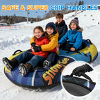 CACSPS Inflatable Snow Tube Sled 48 Inch, Heavy Duty Winter Sledding & Snow