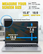 F FORITO Magnetic Laptop Privacy Screen 15.6 inch 16:9, 360° Anti Peeping