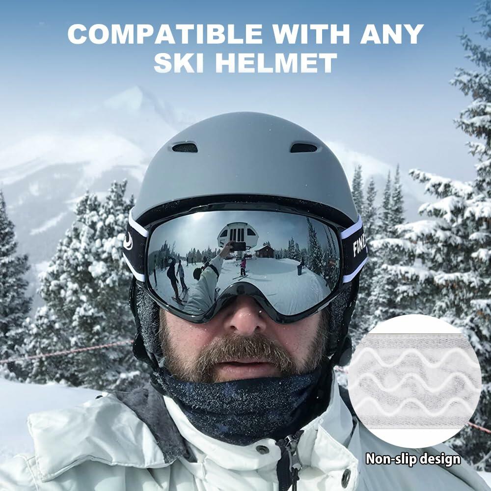 findway Ski Goggles OTG - Over Glasses Snow/Snowboard Goggles for Men, Women &