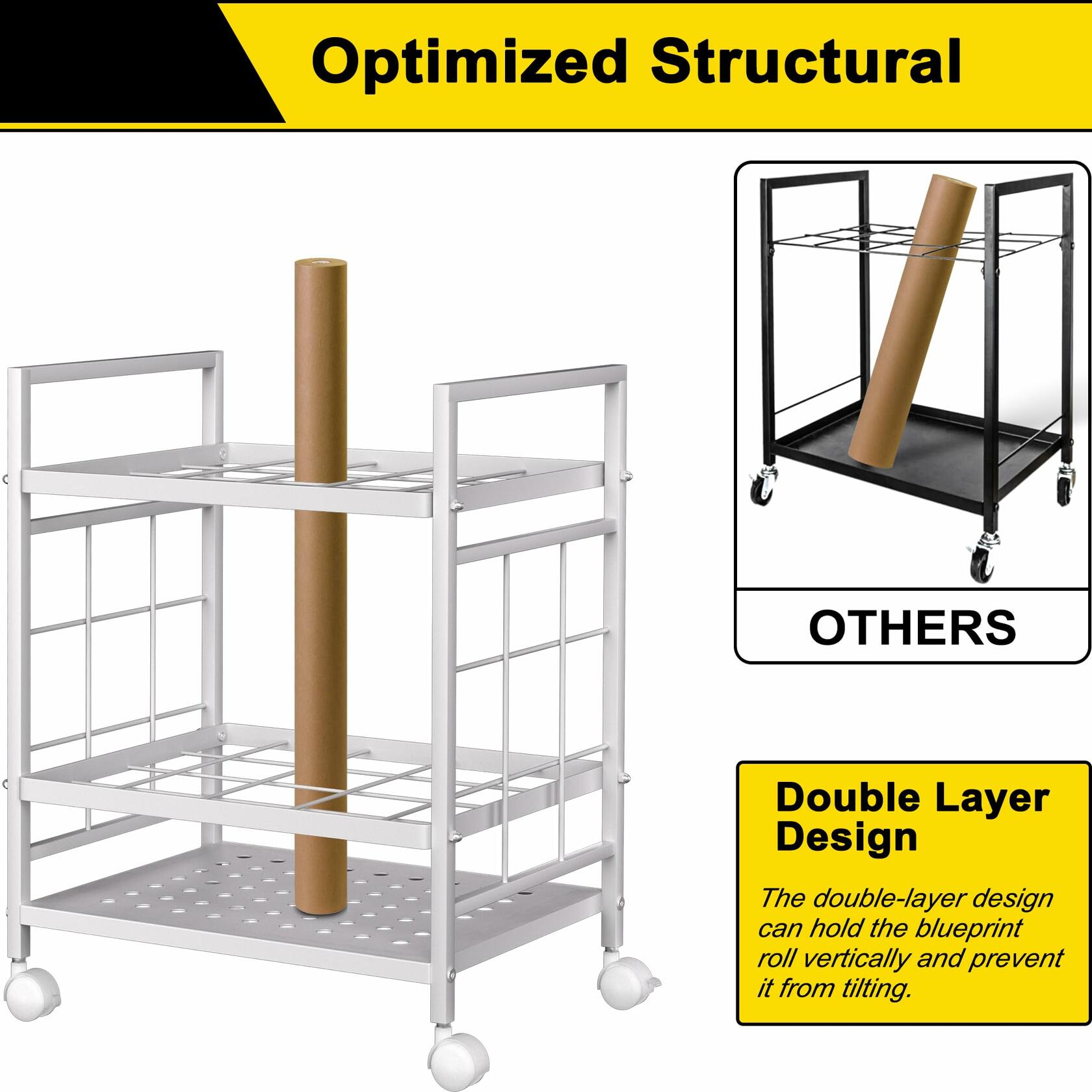 Wrapping Paper Organizer Storage, Wrapping Paper Storage with Wheels, Used for