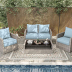 Snubbull Outdoor Patio Chair Cushions Set 22 L X 22 W X 4 H Waterproof & Fade