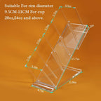 PAMISO Disposable Cups Holder, Large Acrylic Coffee Bar Organizer for 20oz,