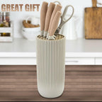 Knife Set, Wiztoynia 6-Piece Khaki Kitchen Knife Set for Home, Anti-Rust