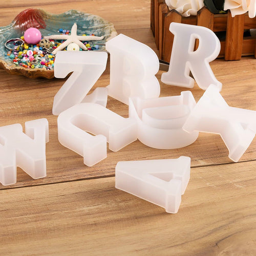 Letter Mold 2.5 inch 26 Pack Letter Mold Letter Resin Mold Alphabet Candle Mold