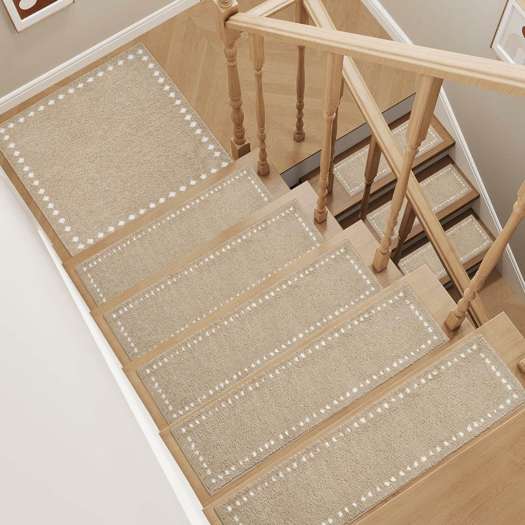 tchdio Stair-Treads Non Slip Indoor, 8"x30"  Stair Treads for Wooden Steps 15PC,