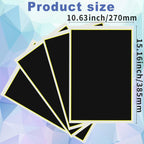 4 Pieces Black Laser Engraving Marking Paper 39x27CM Engraving Color Paper Laser