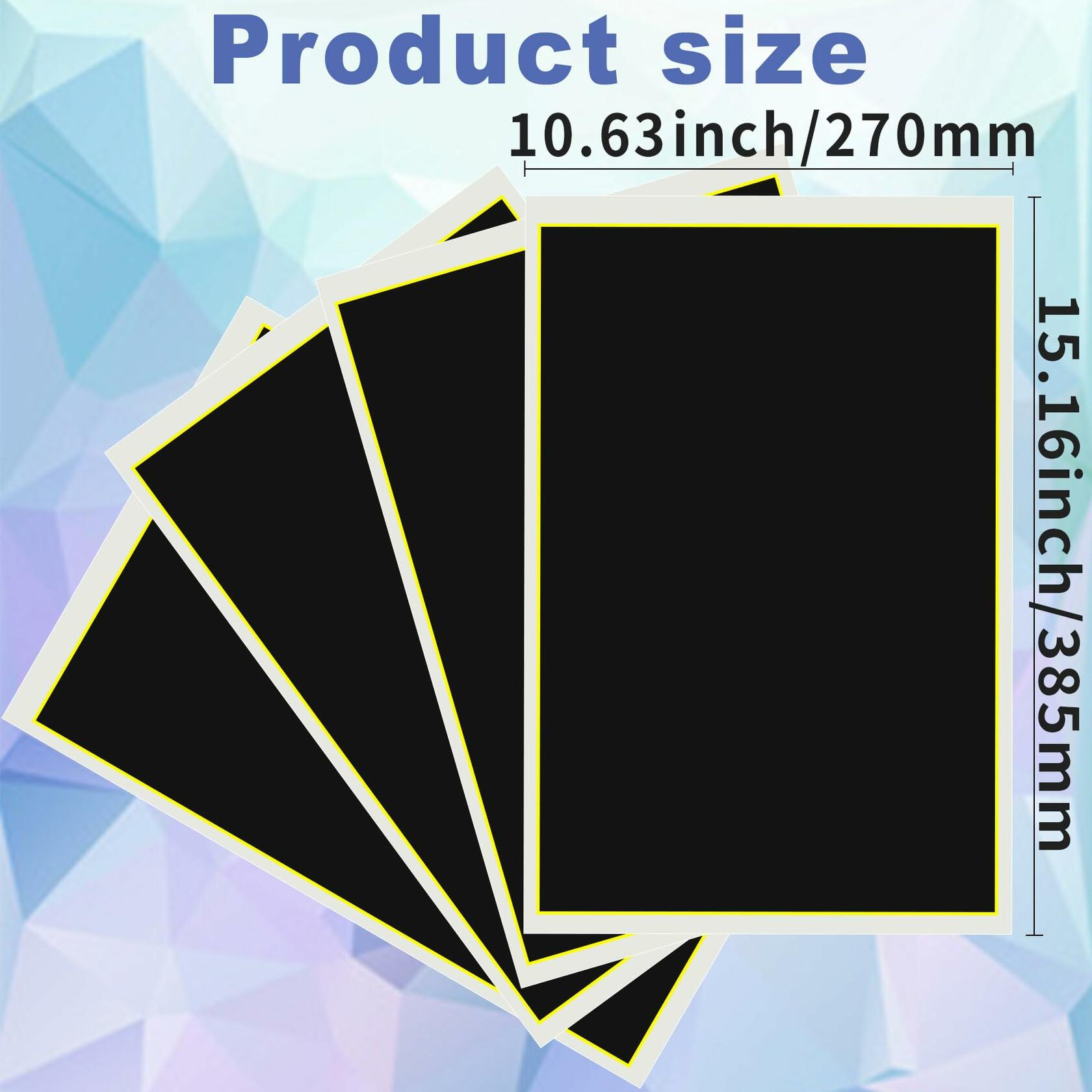 4 Pieces Black Laser Engraving Marking Paper 39x27CM Engraving Color Paper Laser