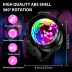 NEQUARE Disco Ball DJ Party Lights Sound Activated with Remote Control Strobe