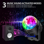 NEQUARE Disco Ball DJ Party Lights Sound Activated with Remote Control Strobe