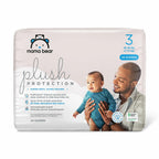 Amazon Brand - Mama Bear Plush Protection Disposable Baby Diapers,