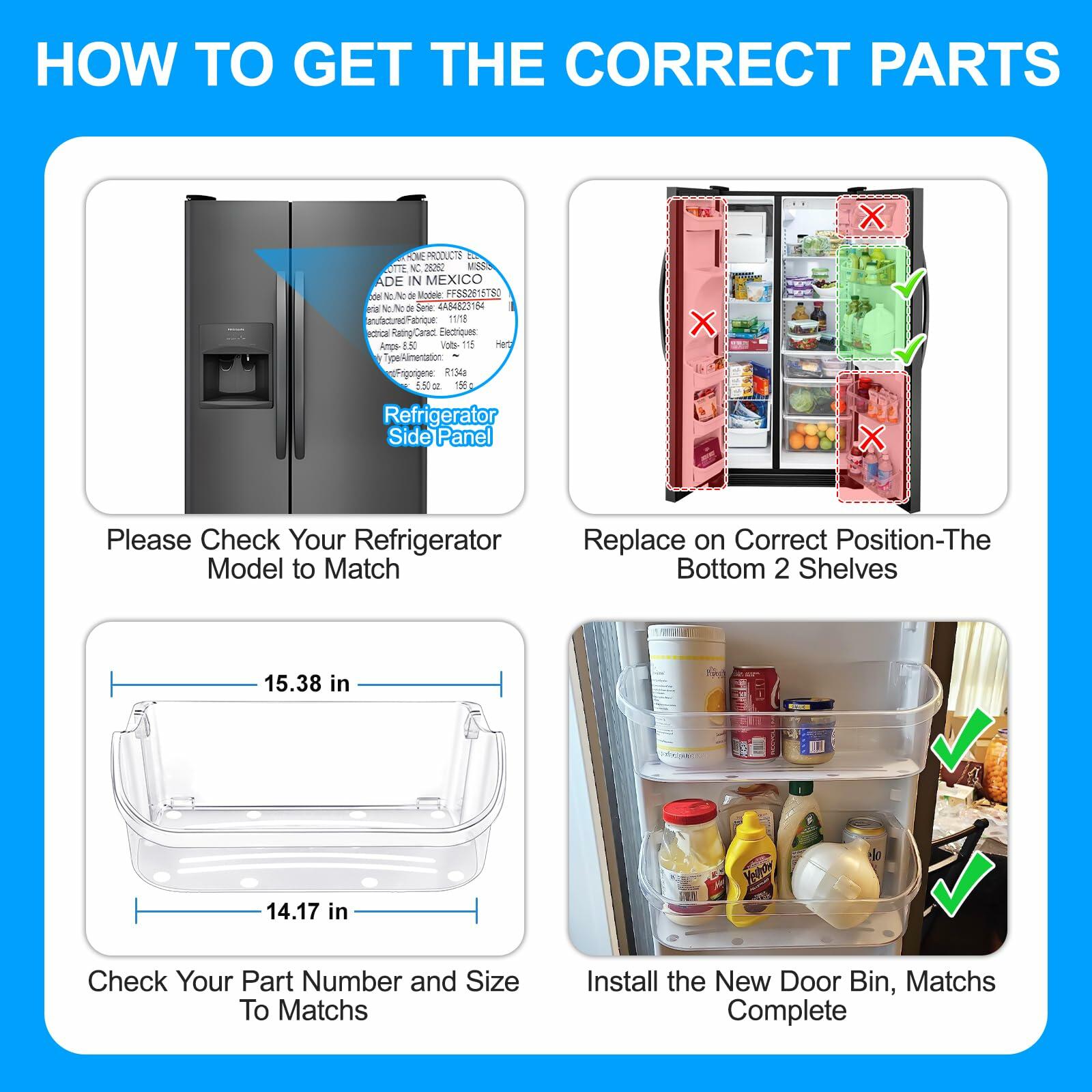 UPGRADED 240356402 Refrigerator Door Bin Compatible with Frigidaire Door Shelf