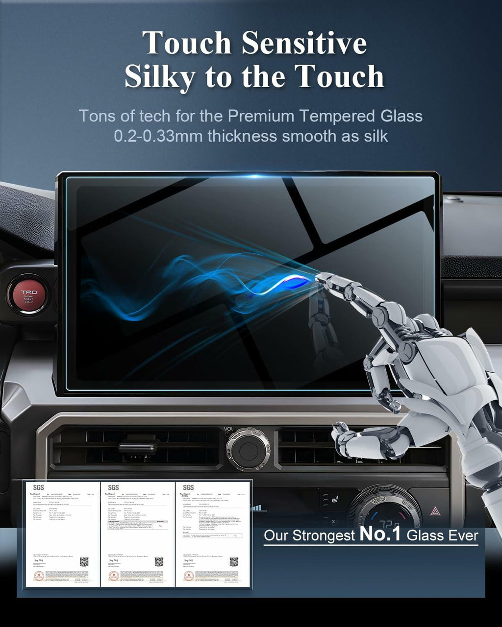 BIBIBO compatible with 2024 2025 2026 Toyota Tacoma Screen Protector 2024 2025