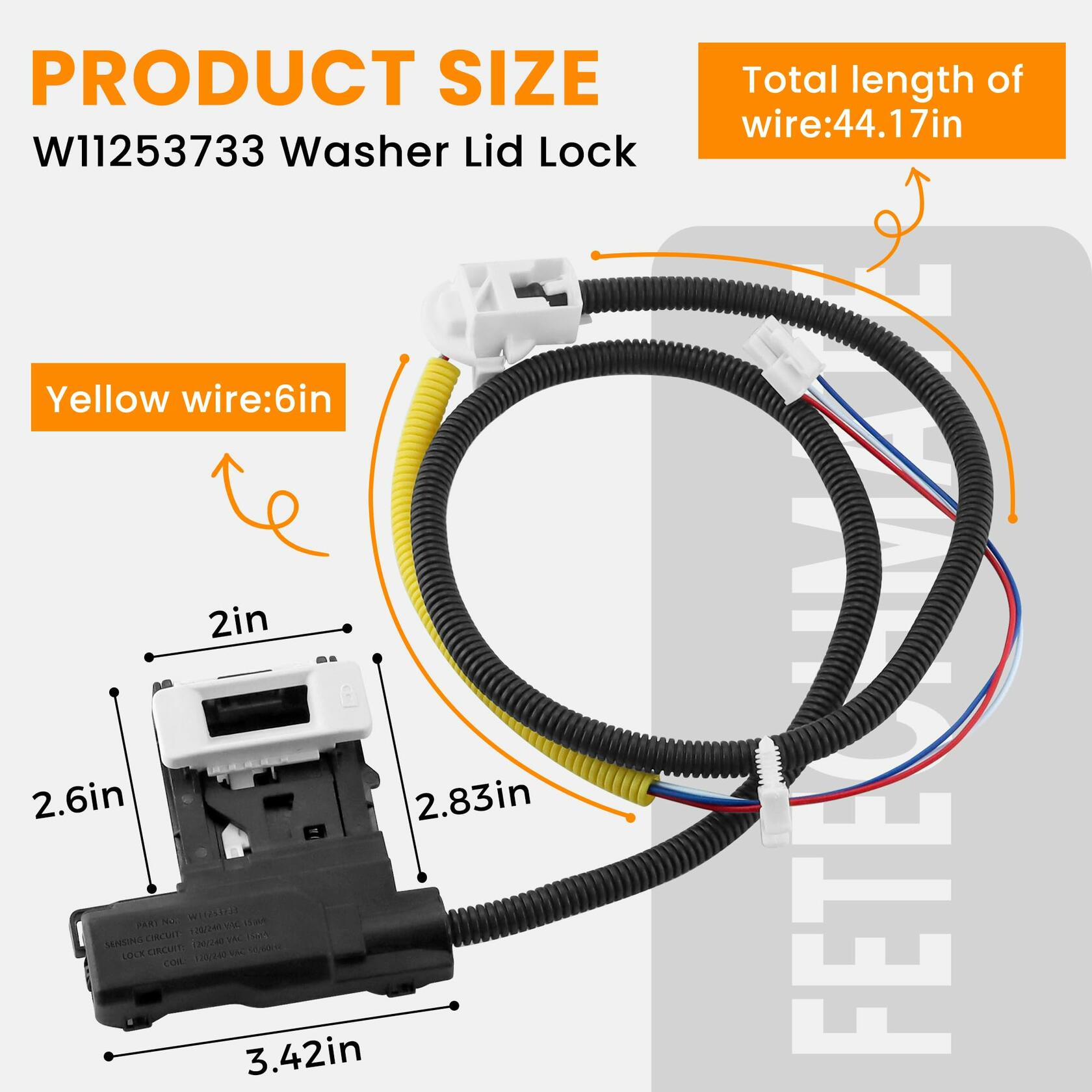 2026 Upgrade W11307244 W10682535 W11253733 Washer Lid Lock Switch Replacement