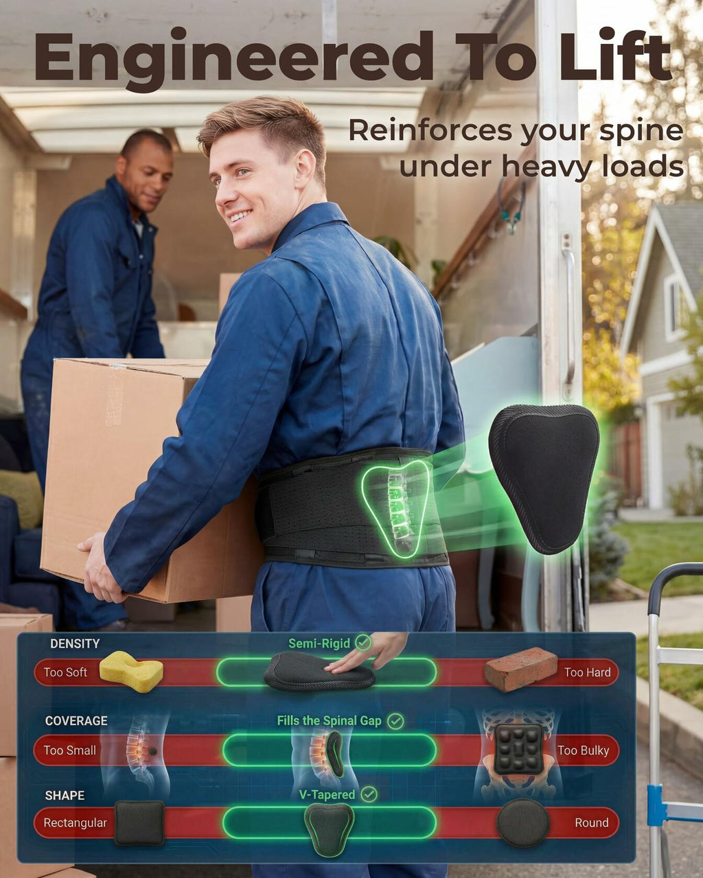 Sparthos Back Brace for Lower Back Pain - Immediate Relief from Sciatica,