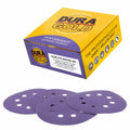 Dura-Gold Premium 220 Grit 5" Purple Film Ceramic Sanding Discs, 8-Hole Pattern,