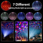 NEQUARE Disco Ball DJ Party Lights Sound Activated with Remote Control Strobe