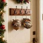 6-Piece Forest Animal Acorn Ornament Set 2D Flat Acrylic Hanging Forest Pine