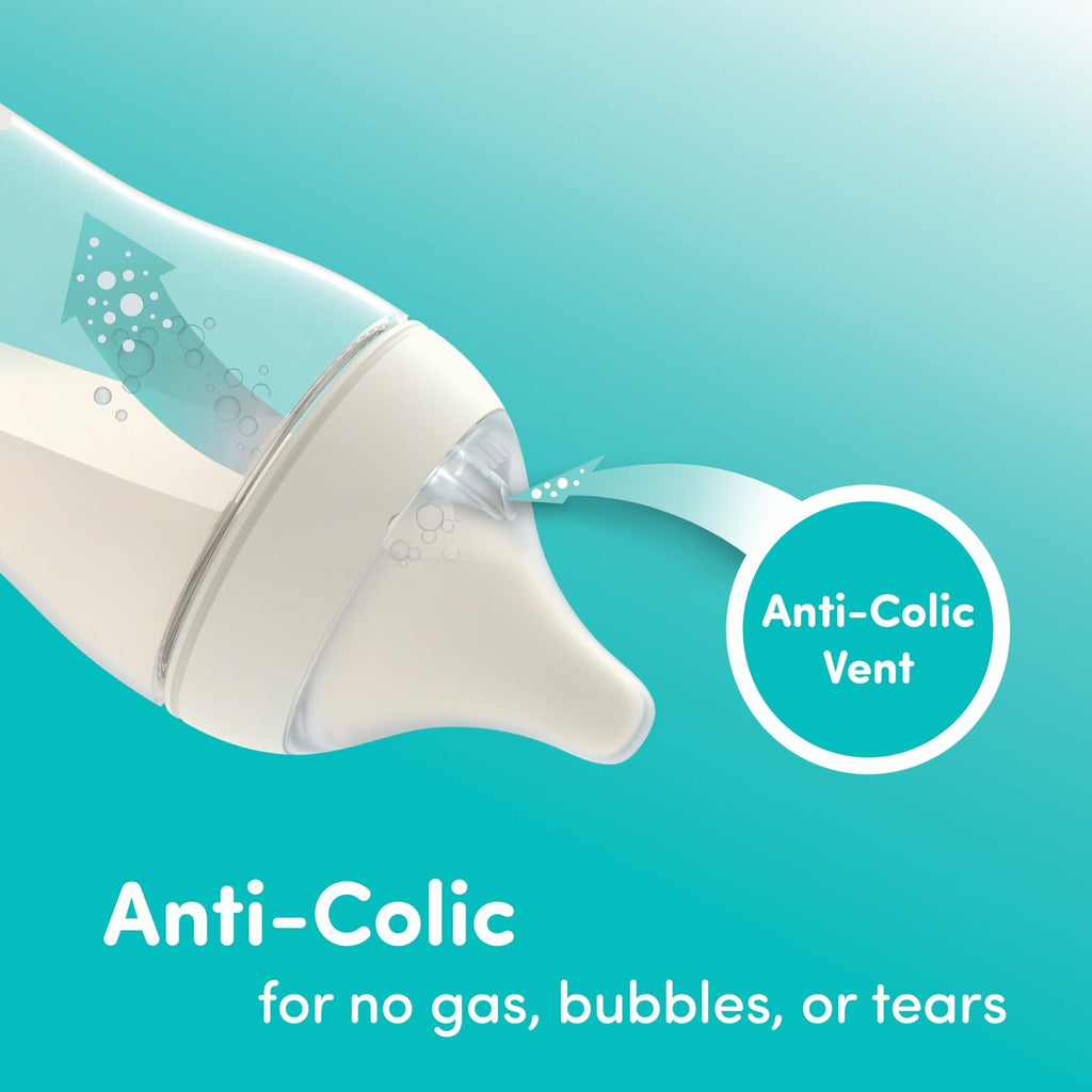 4 Pack NUK Perfect Match 2-in-1 Natural and Anti-Colic Bottle with Medium Flow,