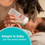 4 Pack NUK Perfect Match 2-in-1 Natural and Anti-Colic Bottle with Medium Flow,