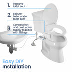 LUXE Bidet NEO 320 - Warm Water, Dual Nozzle, Self-Cleaning, Non-Electric Bidet