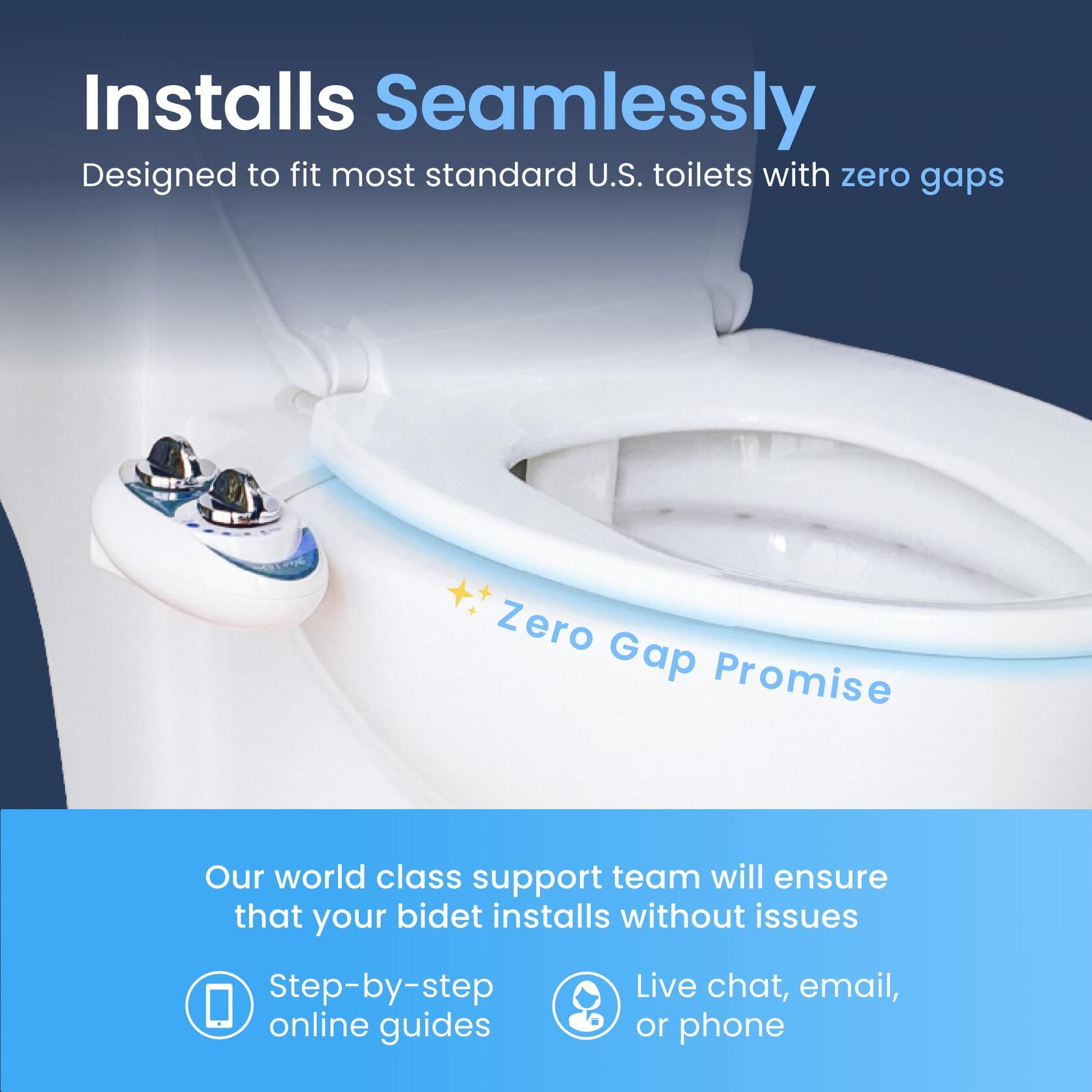 LUXE Bidet NEO 320 - Warm Water, Dual Nozzle, Self-Cleaning, Non-Electric Bidet