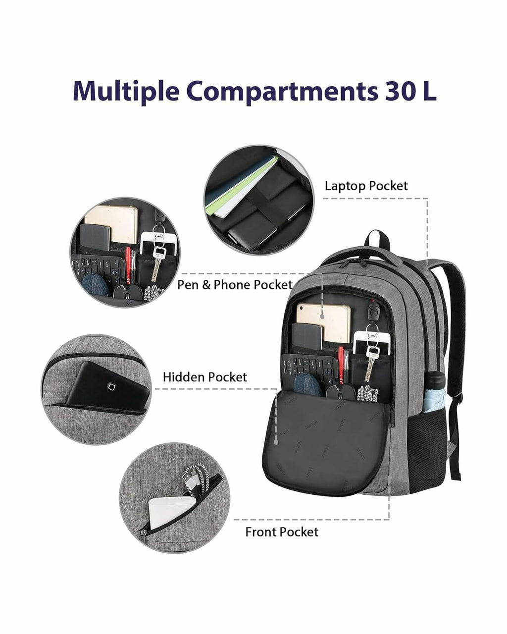 MATEIN Travel Laptop Backpack, 17 Inch Work TSA Approved Carry on Backpack,