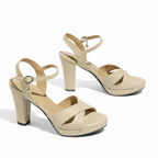 Lyngixko Block Heeled Platform Sandals Chunky Open Toe Shoes for Women